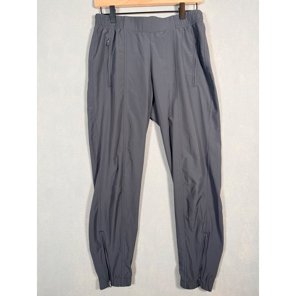 Old Navy Active Womens Gray Zippered Pocket Ankle Zip Jogger Pants Small